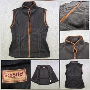 Schöffel Lyndon Vest Womens 8 Brown Fleece Collared Full Zip Outdoor Gilet